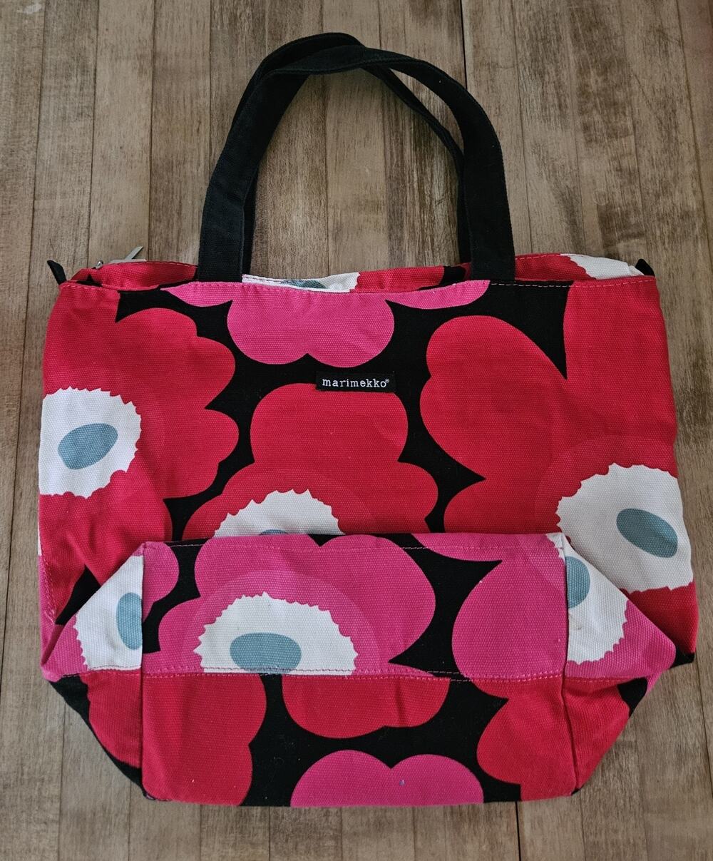 Marimekko Unikko Canvas Tote Bag Multicolor 13.8×17.7×5.9in